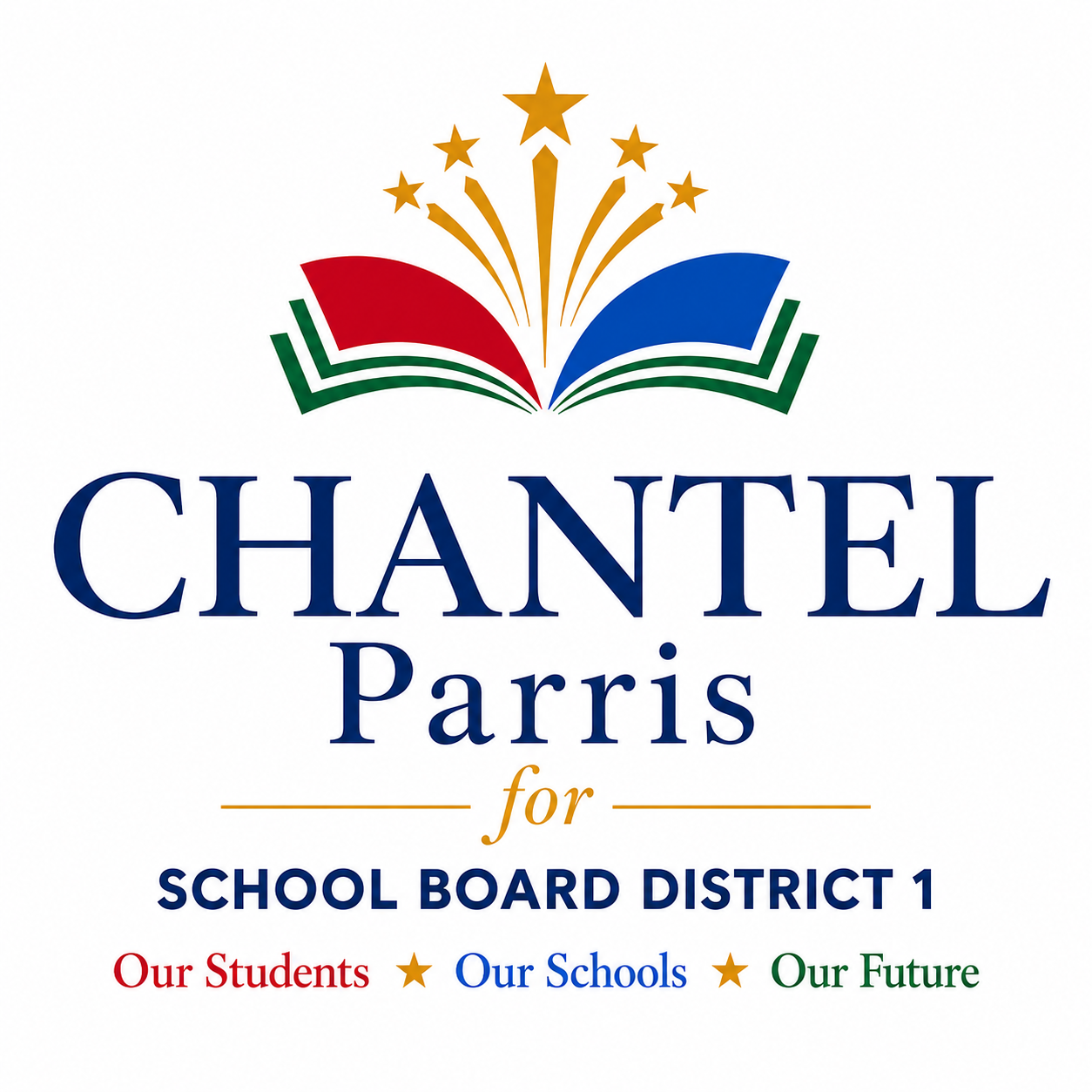 Chantel Parris for School Board District 1 logo
